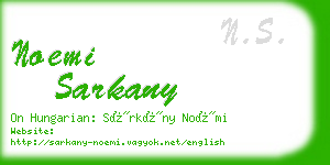 noemi sarkany business card